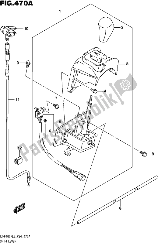 Toutes les pièces pour le Levier De Vitesses du Suzuki LT-F 400F 2019