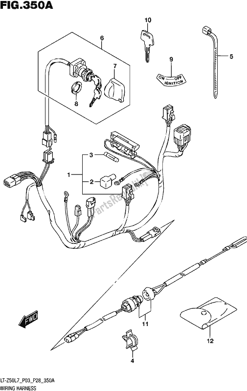 All parts for the Wiring Harness of the Suzuki LT-Z 50 2017