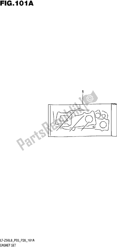 All parts for the Gasket Set of the Suzuki LT-Z 50 2018