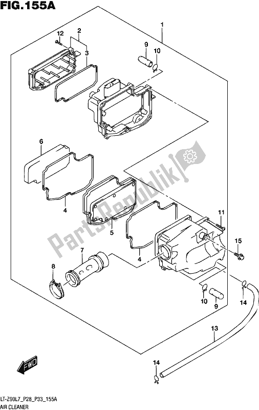 Tutte le parti per il Filtro Dell'aria del Suzuki LT-Z 90 2017