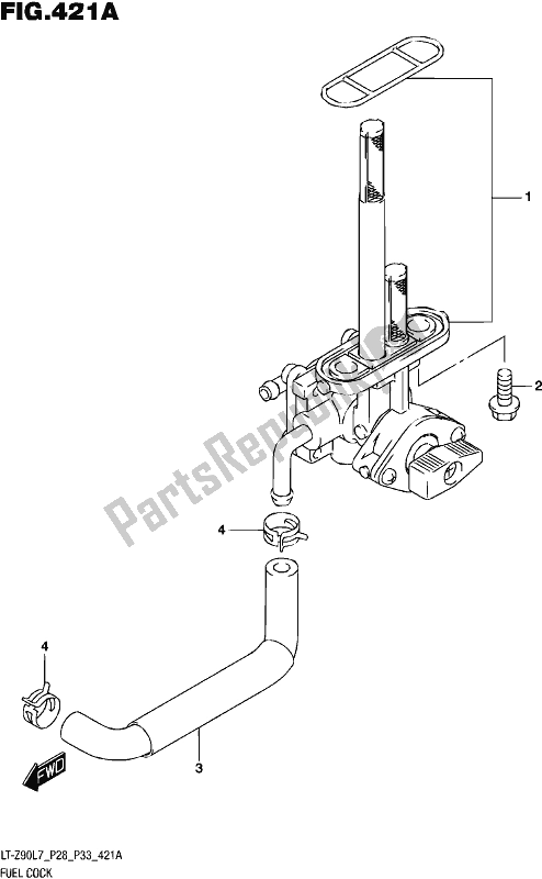 All parts for the Fuel Cock of the Suzuki LT-Z 90 2017