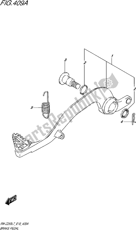 Wszystkie części do Peda? Hamulca Suzuki RM-Z 250 2017