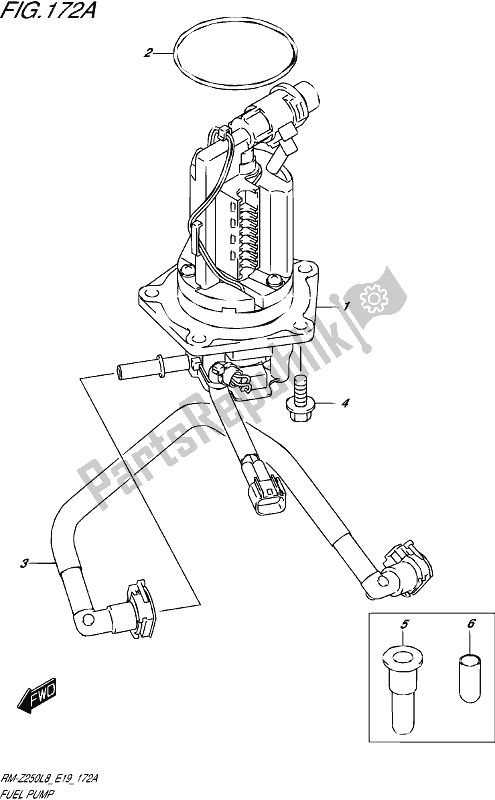 Toutes les pièces pour le Pompe à Essence du Suzuki RM-Z 250 2018