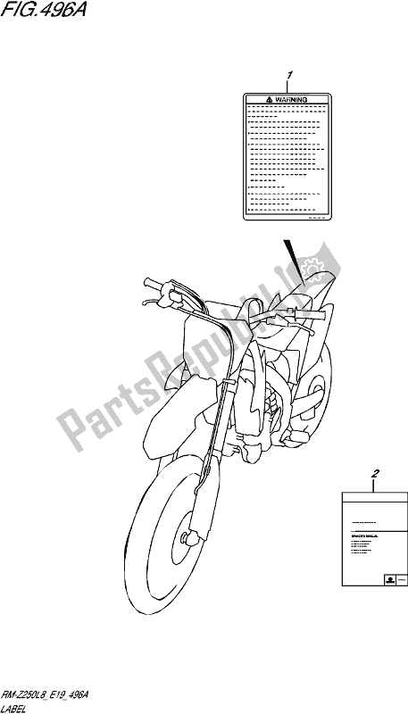 All parts for the Label of the Suzuki RM-Z 250 2018