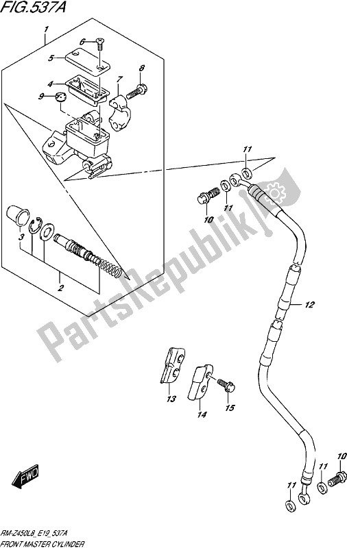 Toutes les pièces pour le Maître-cylindre Avant du Suzuki RM-Z 450 2018