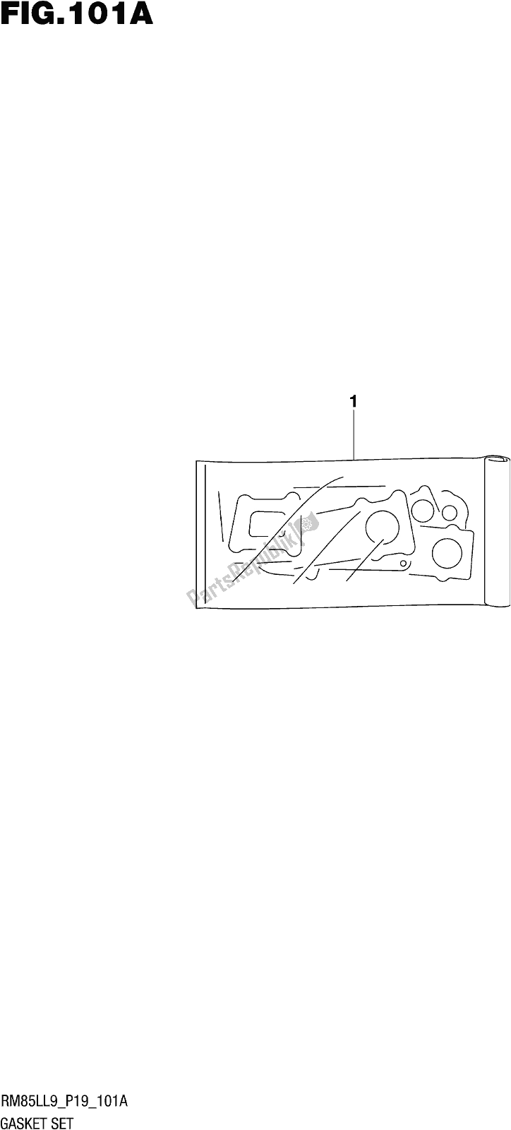 Todas las partes para Fig. 101a Gasket Set de Suzuki RM 85L 2019