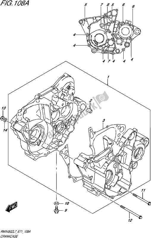 Tutte le parti per il Carter del Suzuki RMX 450Z 2017