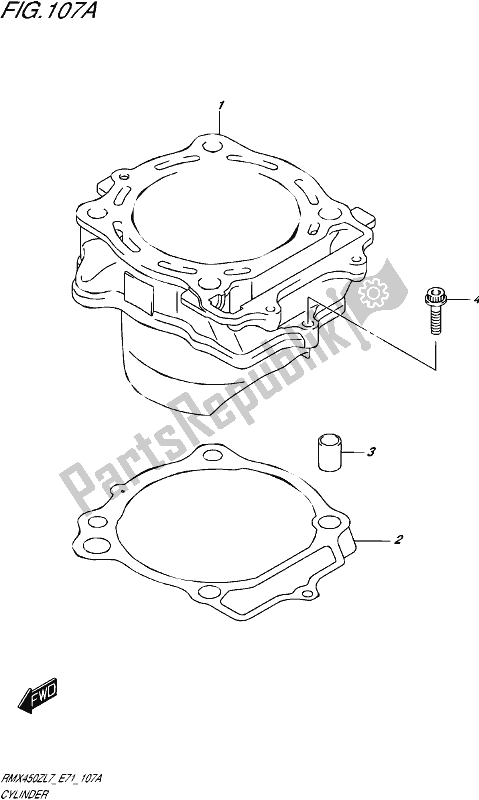 Tutte le parti per il Cilindro del Suzuki RMX 450Z 2017