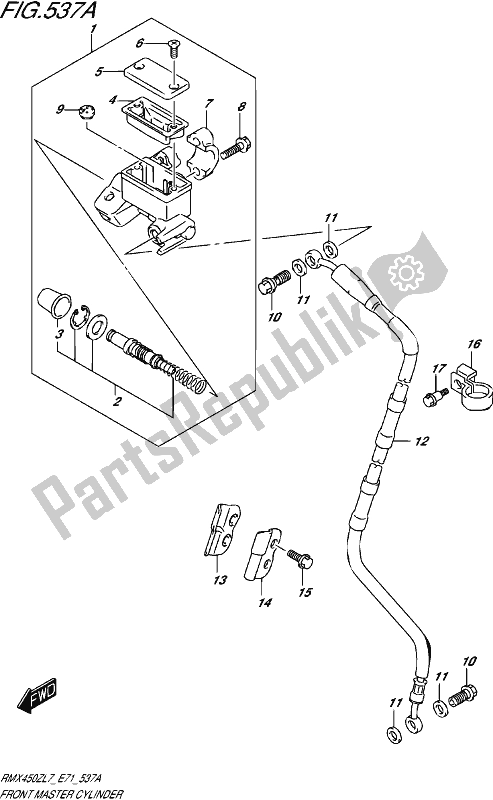 Toutes les pièces pour le Maître-cylindre Avant du Suzuki RMX 450Z 2017