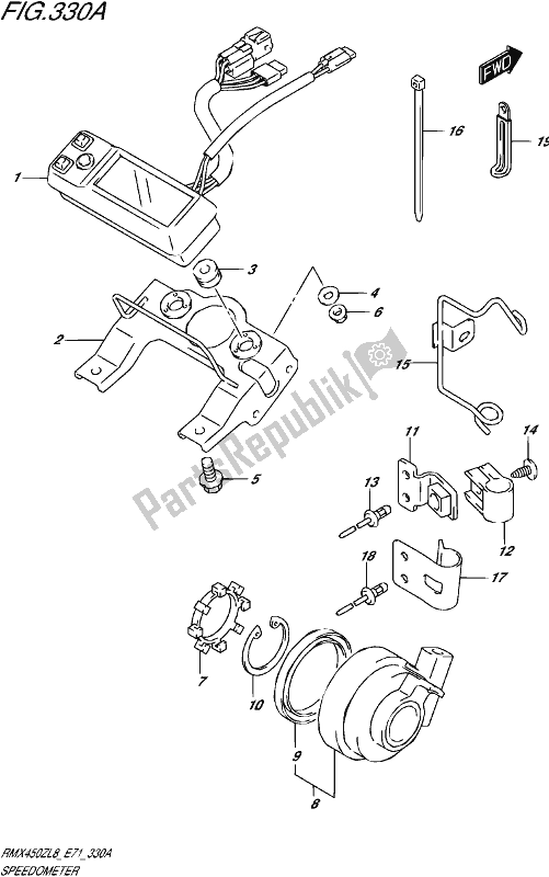 Toutes les pièces pour le Compteur De Vitesse du Suzuki RMX 450Z 2018