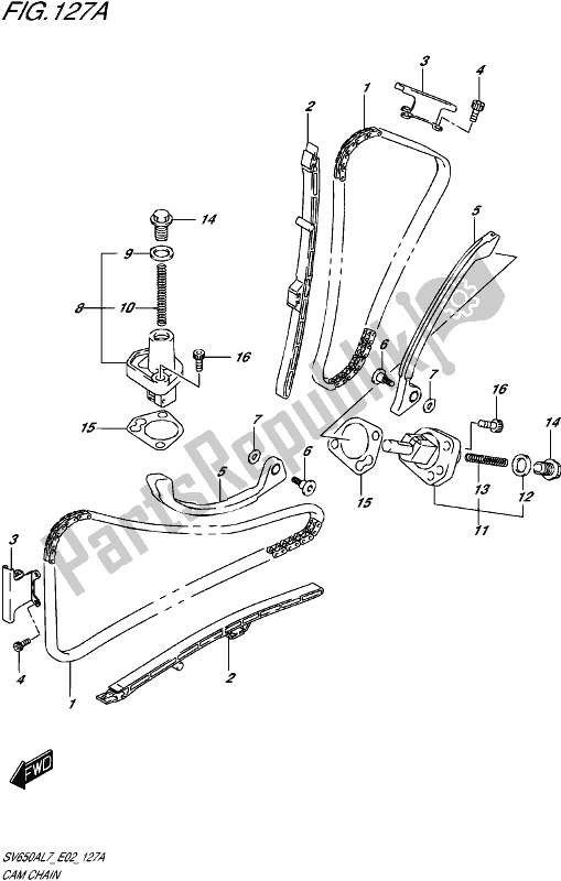 Wszystkie części do ? A? Cuch Krzywkowy Suzuki SV 650A 2017