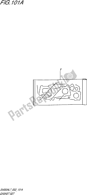 All parts for the Gasket Set of the Suzuki SV 650A 2017