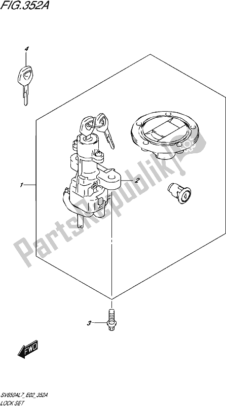 Tutte le parti per il Set Di Blocco del Suzuki SV 650A 2017