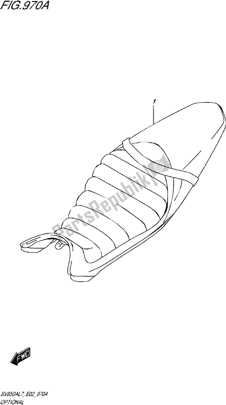 Tutte le parti per il Optional (seat) del Suzuki SV 650A 2017
