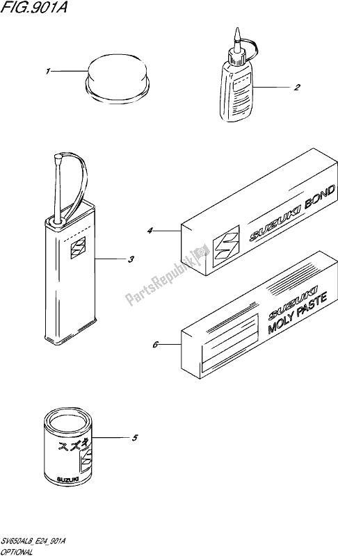 All parts for the Optional of the Suzuki SV 650A 2018