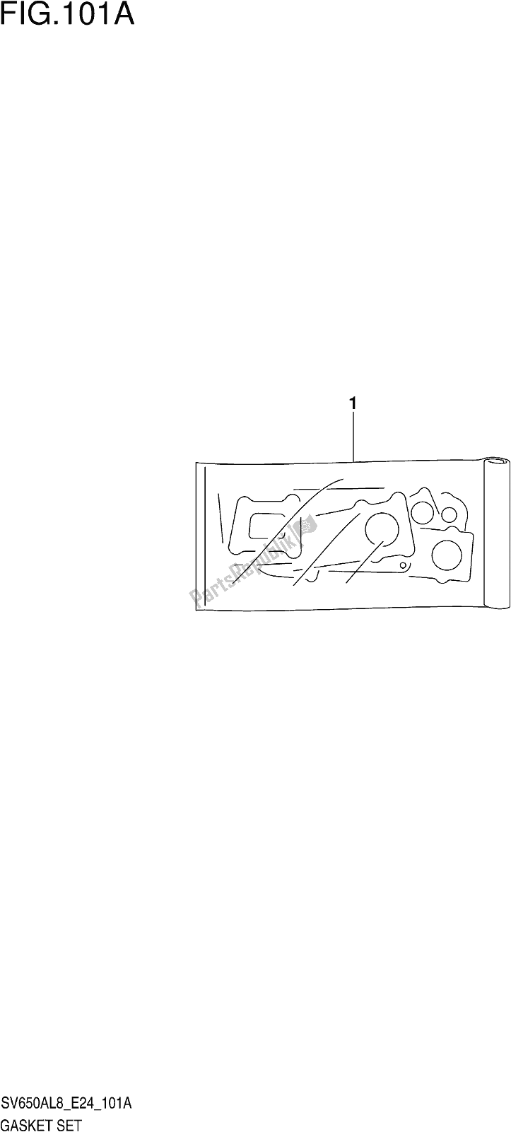 Tutte le parti per il Fig. 101a Gasket Set del Suzuki SV 650 AU 2018