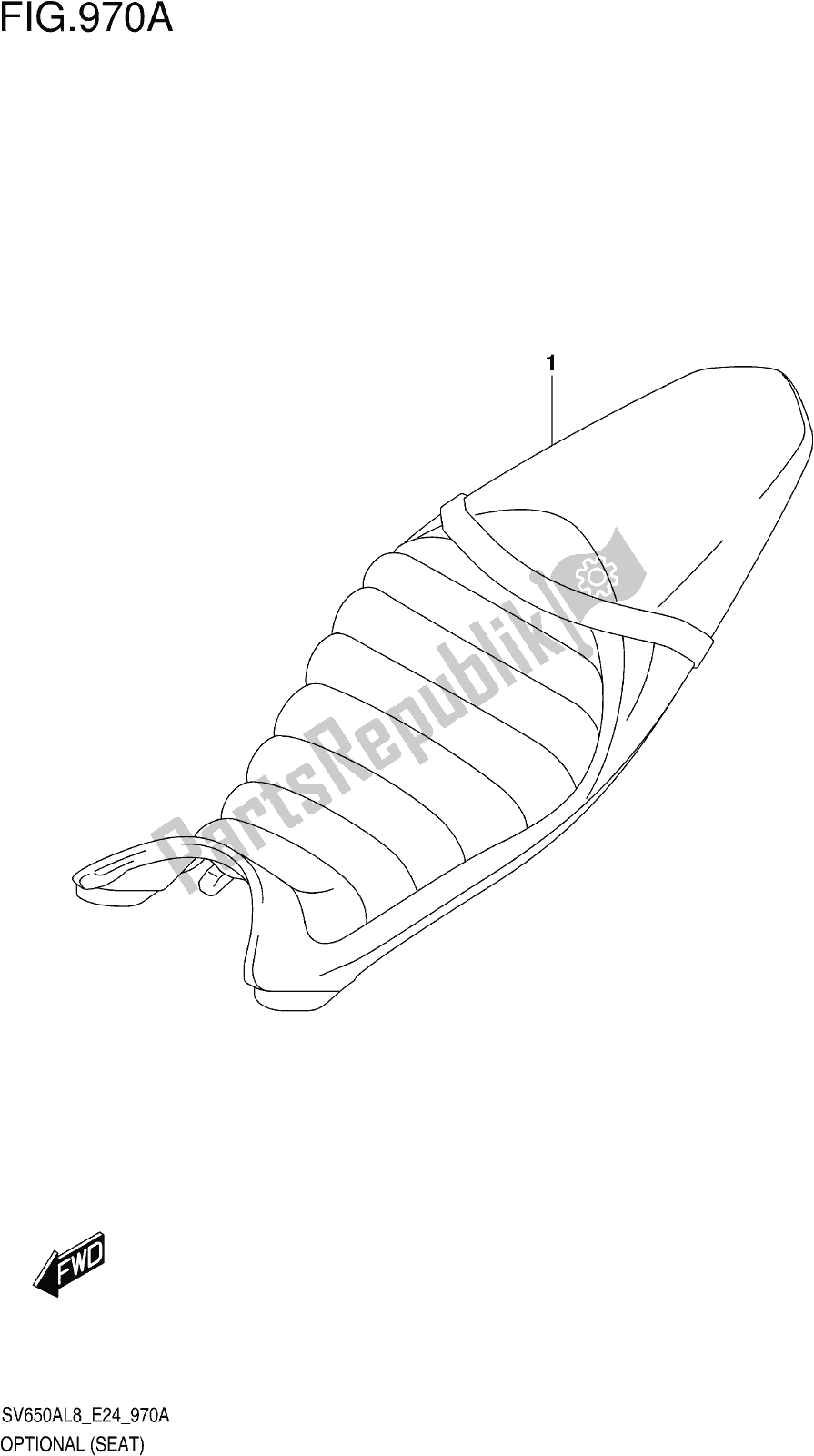 Toutes les pièces pour le Fig. 970a Optional (seat) du Suzuki SV 650 AU 2018