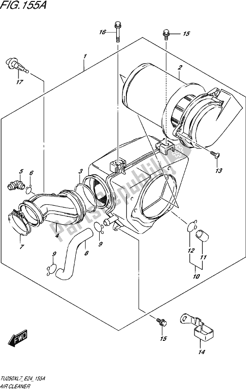 Toutes les pièces pour le Purificateur D'air du Suzuki TU 250X 2017