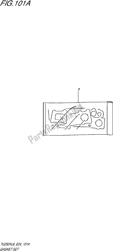 All parts for the Gasket Set of the Suzuki TU 250X 2018