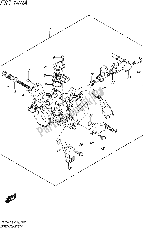 Tutte le parti per il Corpo Farfallato del Suzuki TU 250X 2018