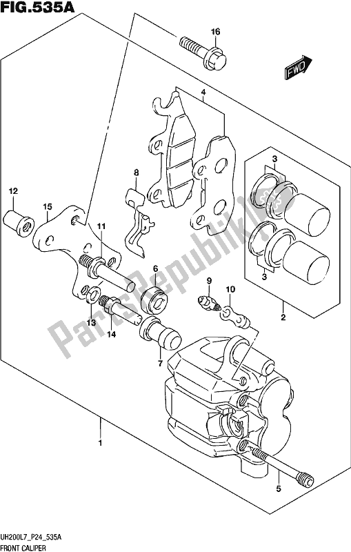 Tutte le parti per il Pinza Anteriore del Suzuki UH 200 2017