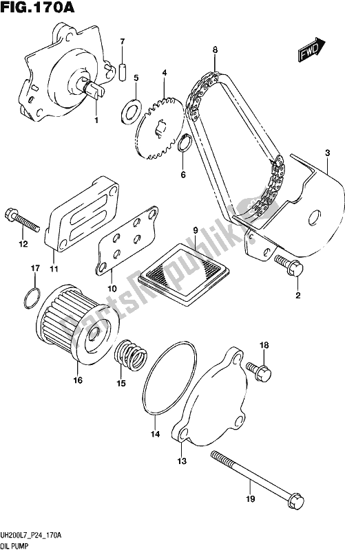 Tutte le parti per il Pompa Dell'olio del Suzuki UH 200 2017