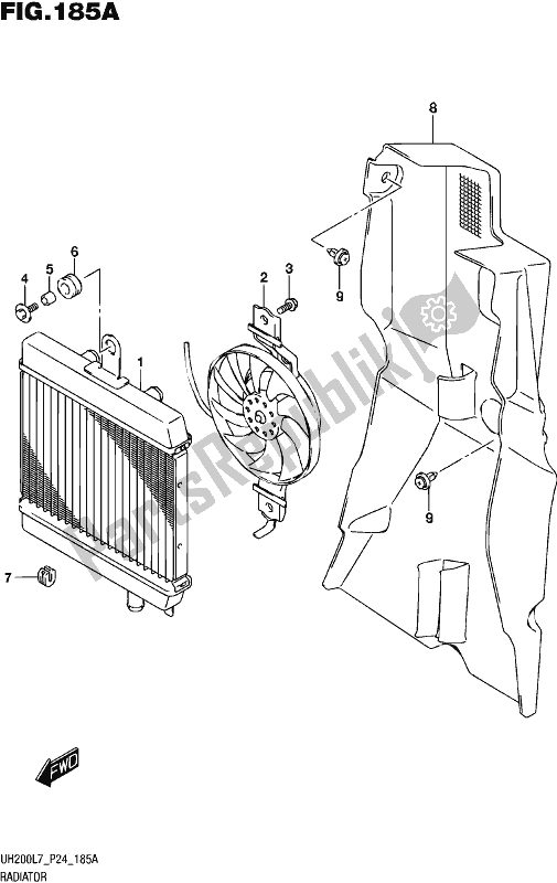 Tutte le parti per il Termosifone del Suzuki UH 200 2017