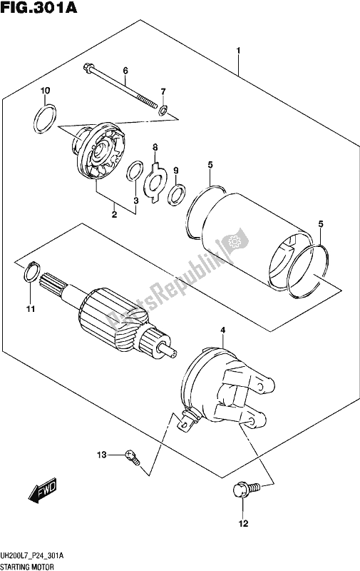 Tutte le parti per il Motore Di Avviamento del Suzuki UH 200 2017