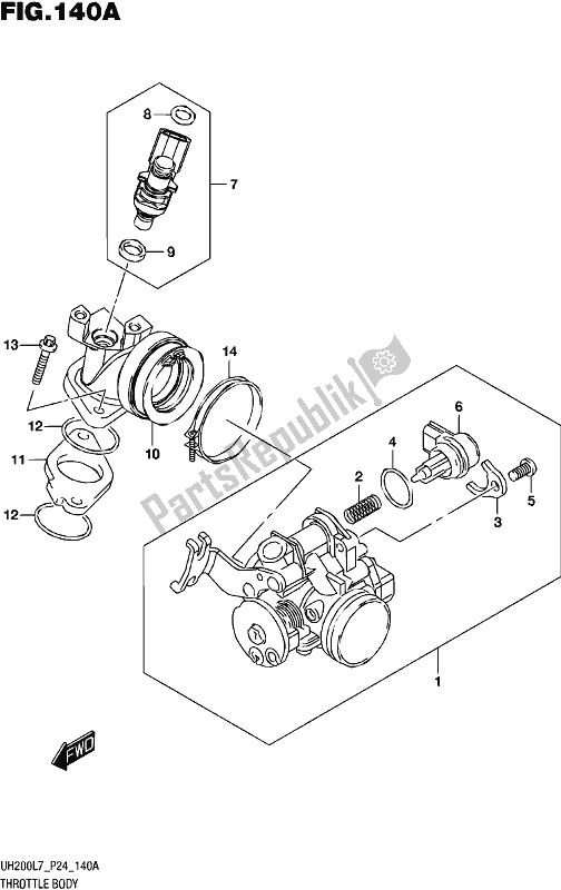 Tutte le parti per il Corpo Farfallato del Suzuki UH 200 2017