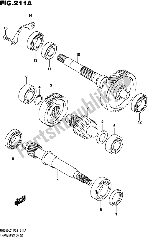 Toutes les pièces pour le Transmission (2) du Suzuki UH 200 2017