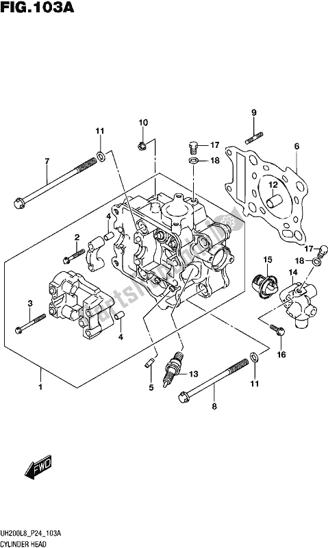 Toutes les pièces pour le Culasse du Suzuki UH 200 2018