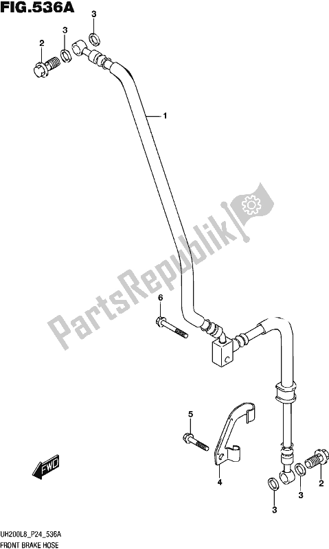 All parts for the Front Brake Hose of the Suzuki UH 200 2018