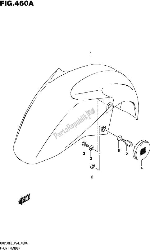 Tutte le parti per il Parafango Anteriore del Suzuki UH 200 2018