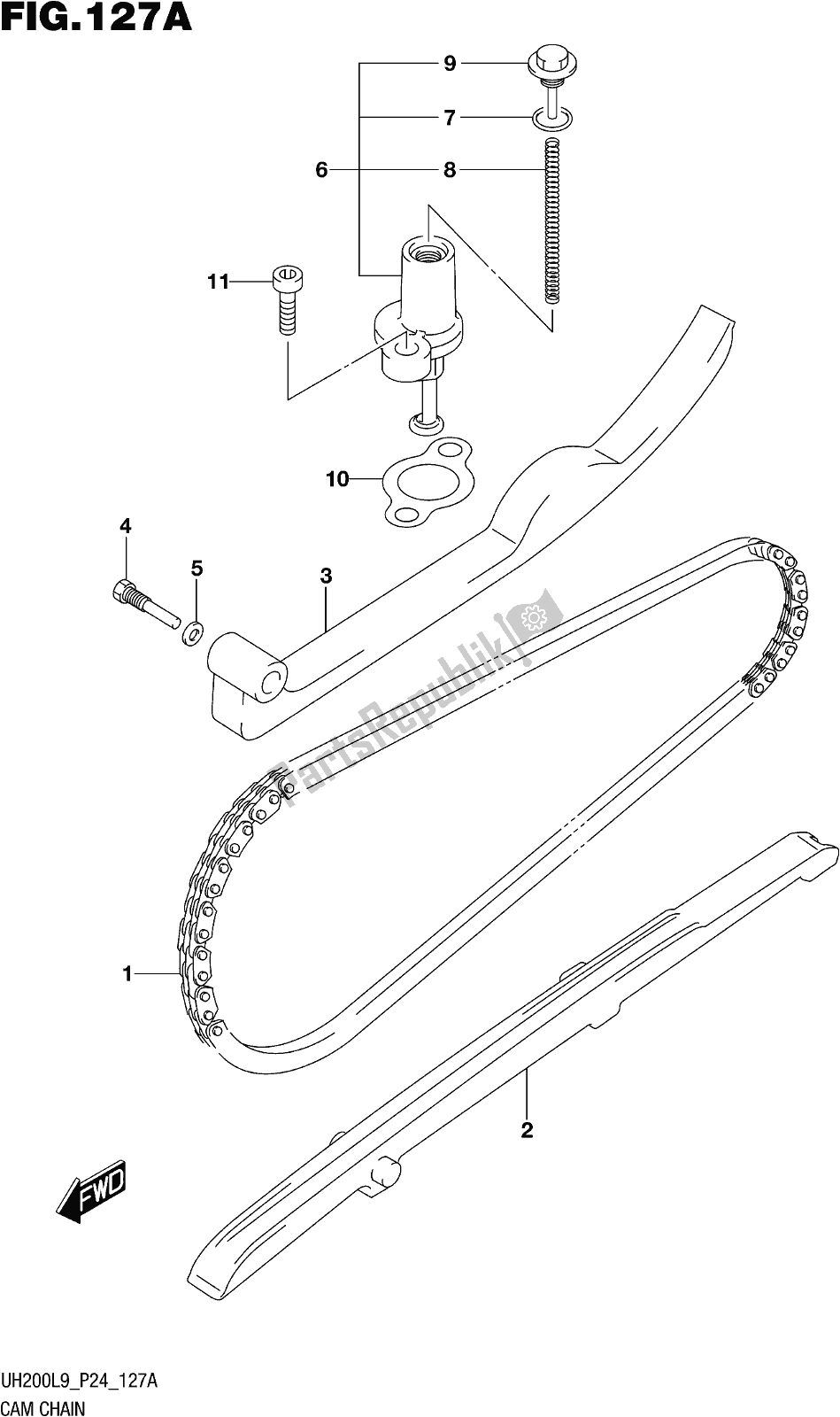 Wszystkie części do Fig. 127a Cam Chain Suzuki UH 200 2019