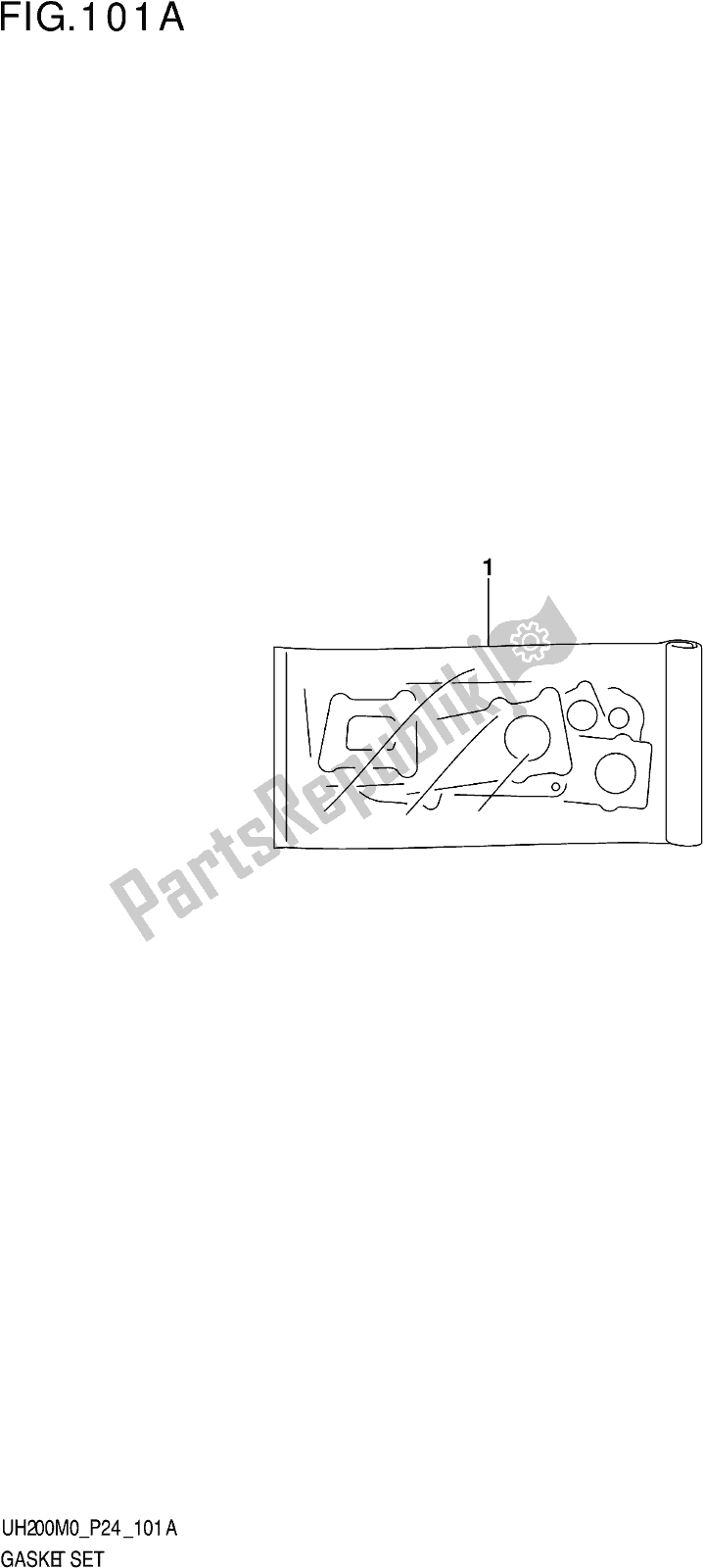 Alle onderdelen voor de Fig. 101a Gasket Set van de Suzuki UH 200 2020