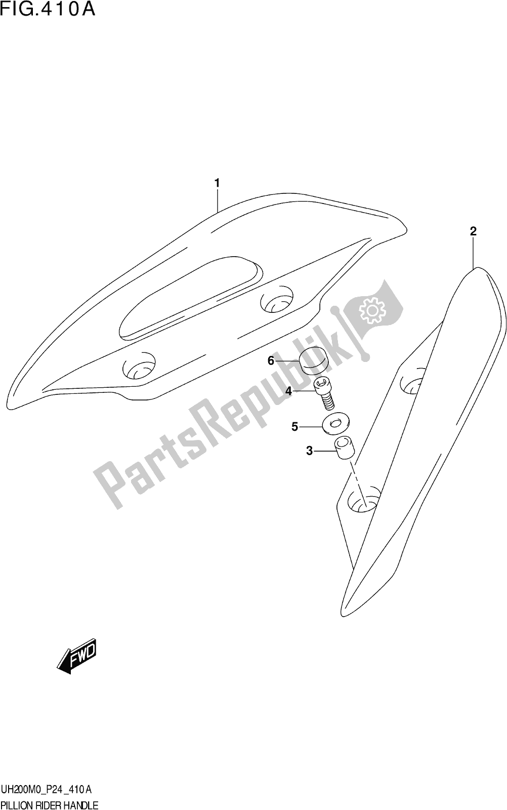 Todas las partes para Fig. 410a Pillion Rider Handle de Suzuki UH 200 2020