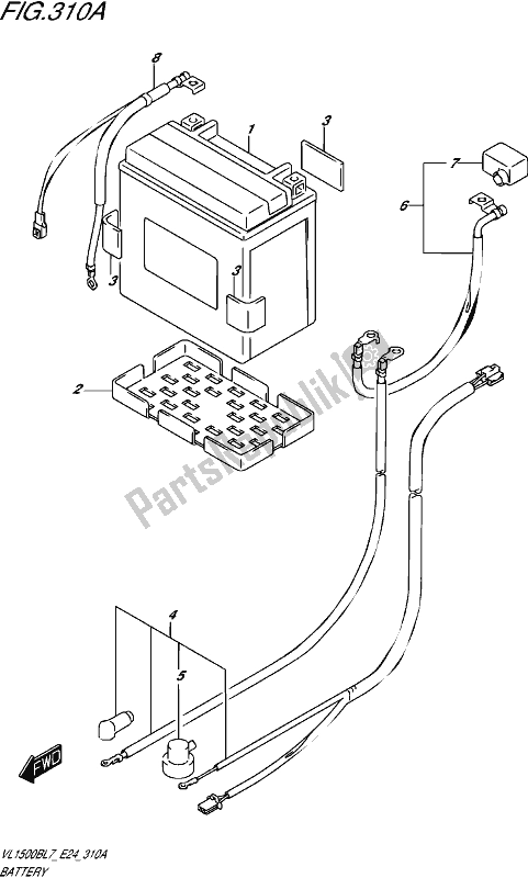 Tutte le parti per il Batteria del Suzuki VL 1500B 2017