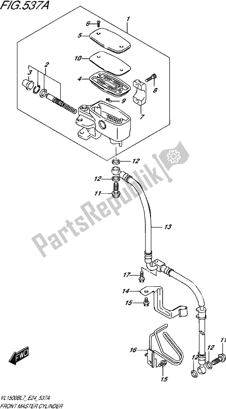 Toutes les pièces pour le Maître-cylindre Avant du Suzuki VL 1500B 2017