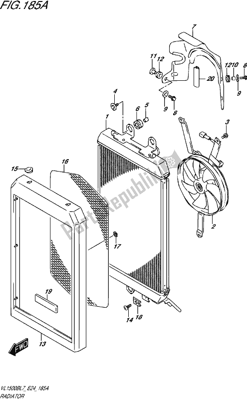 Toutes les pièces pour le Radiateur du Suzuki VL 1500B 2017