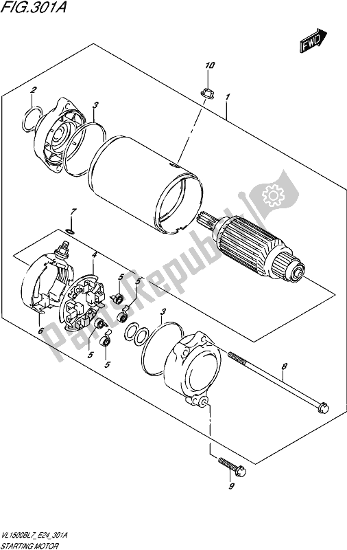 Toutes les pièces pour le Demarreur du Suzuki VL 1500B 2017