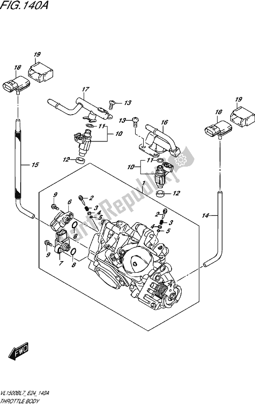 Tutte le parti per il Corpo Farfallato del Suzuki VL 1500B 2017