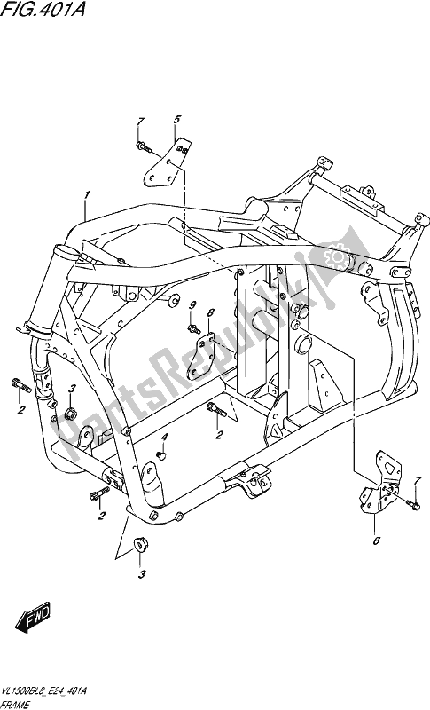 Toutes les pièces pour le Cadre du Suzuki VL 1500B 2018