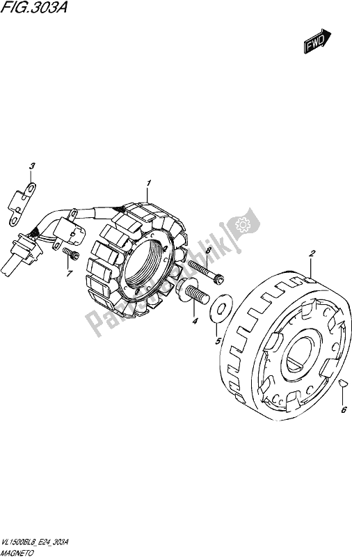 Todas las partes para Magneto de Suzuki VL 1500B 2018