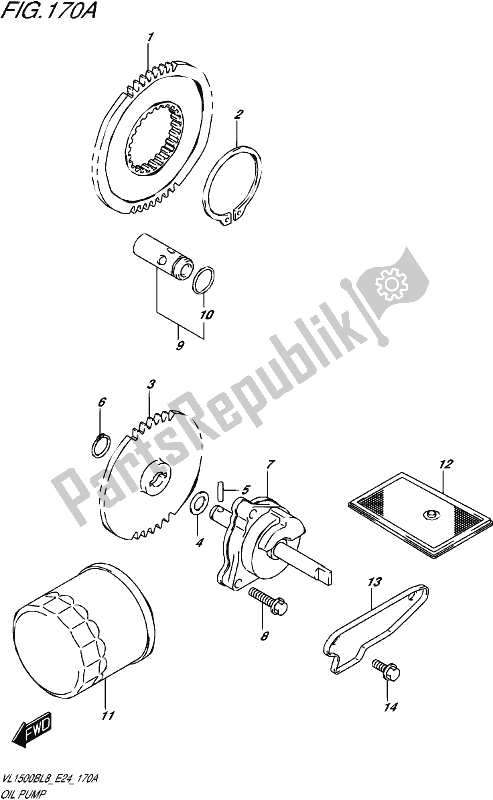 Toutes les pièces pour le La Pompe à Huile du Suzuki VL 1500B 2018