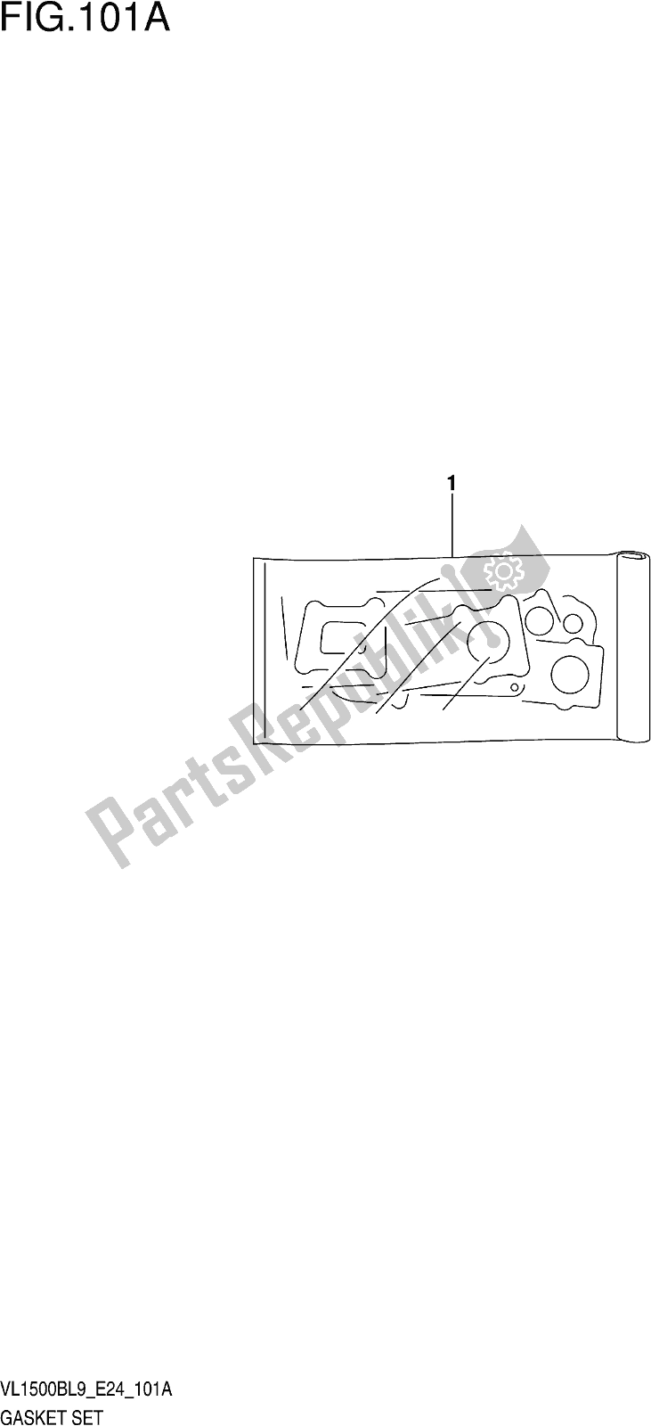 All parts for the Fig. 101a Gasket Set of the Suzuki VL 1500B 2019