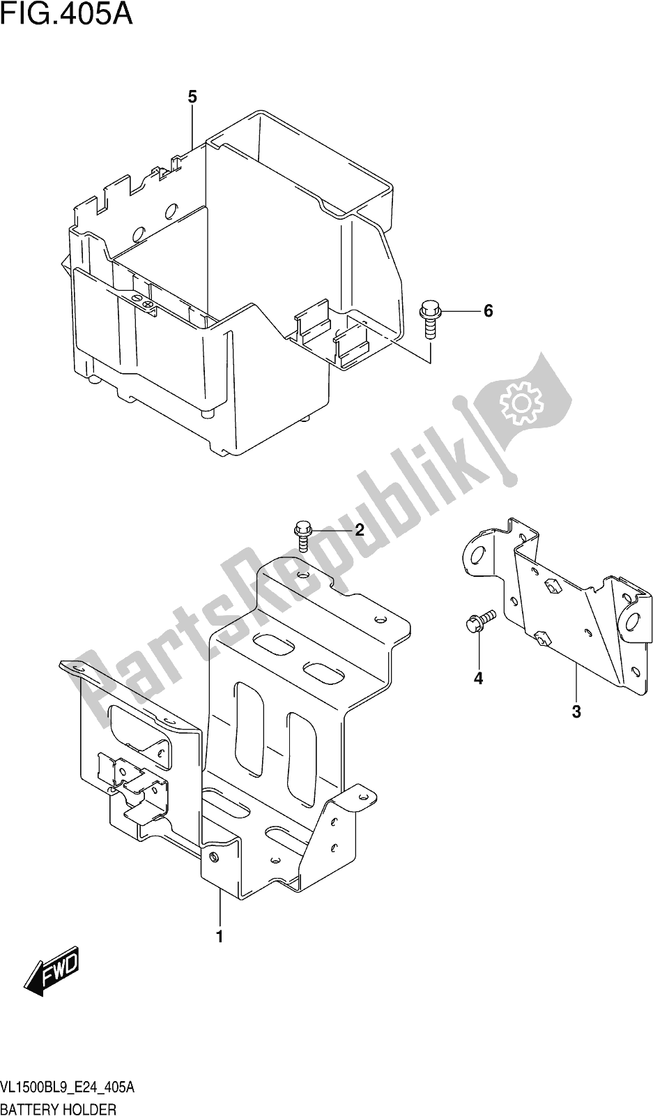 Wszystkie części do Fig. 405a Battery Holder Suzuki VL 1500B 2019