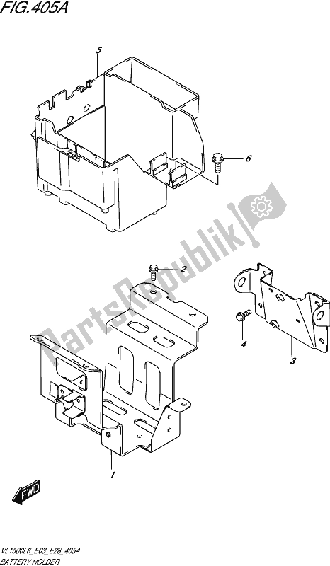 Toutes les pièces pour le Support De Batterie du Suzuki VL 1500 BT 2018