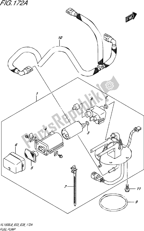 Todas las partes para Bomba De Combustible de Suzuki VL 1500 BT 2018