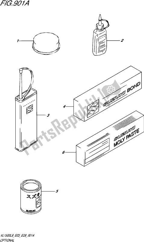 All parts for the Optional of the Suzuki VL 1500 BT 2018