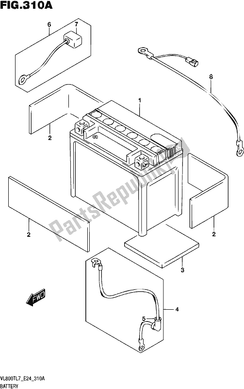 Toutes les pièces pour le Batterie du Suzuki VL 800T 2017